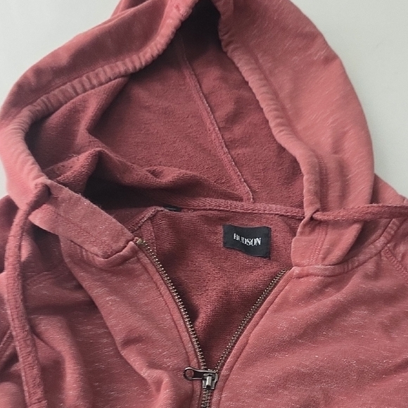 Hudson Jeans Men's Maroon Zip-Up Sweater - Picture 9 of 12